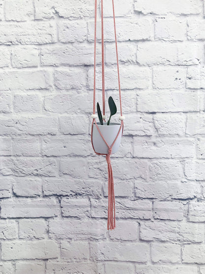 Adjustable planter with white flat beads - various colors