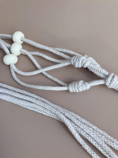 Adjustable planter with white flat beads - various colors