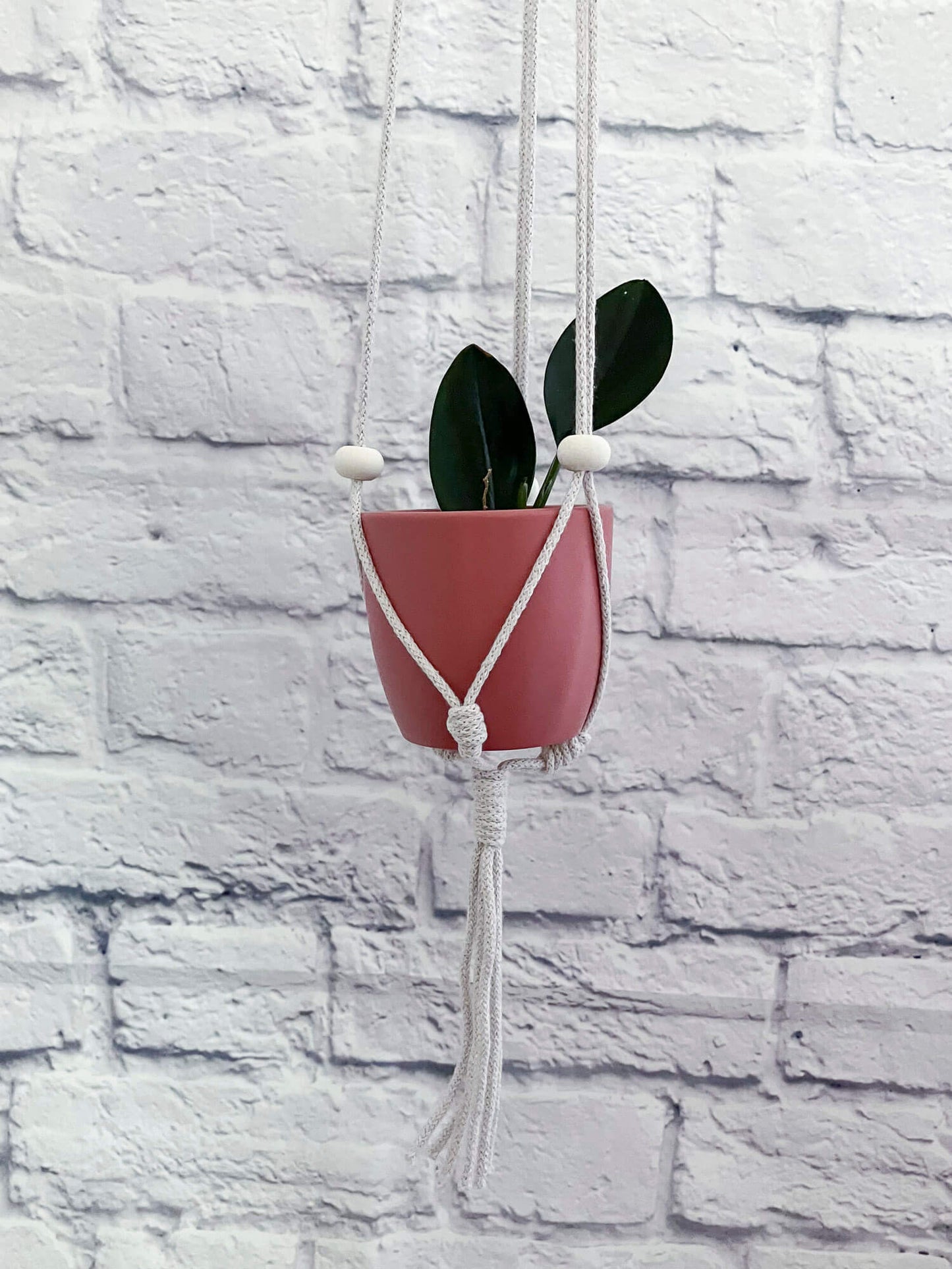 Adjustable planter with white flat beads - various colors