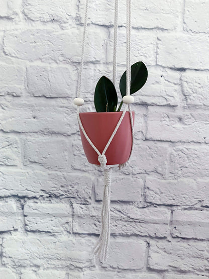 Adjustable planter with white flat beads - various colors