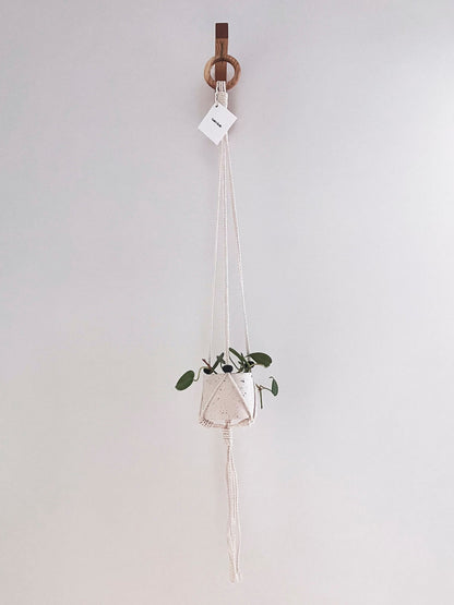 Hanging planter with terracotta balls