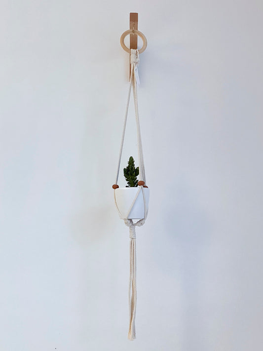 Mini hanging planter with terracotta balls